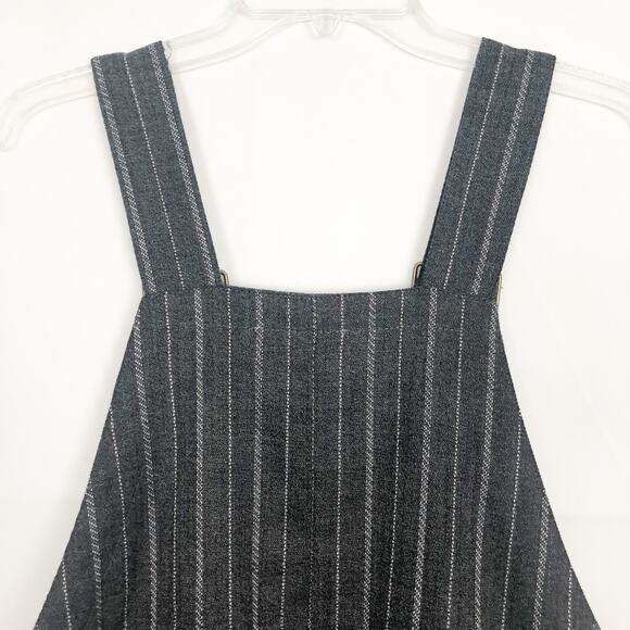 Black Pine Striped Charcoal Overalls S - Picture 7 of 12